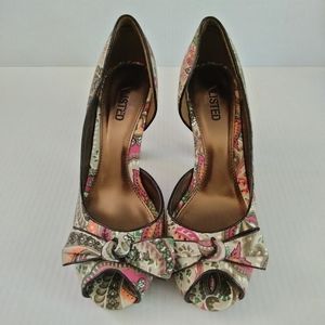 Kenneth Cole Unlisted Floral Heels Sz 9